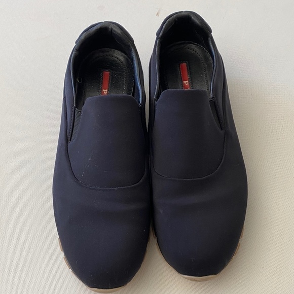 Prada Black Slip On Sneakers Size 39 - Picture 2 of 7